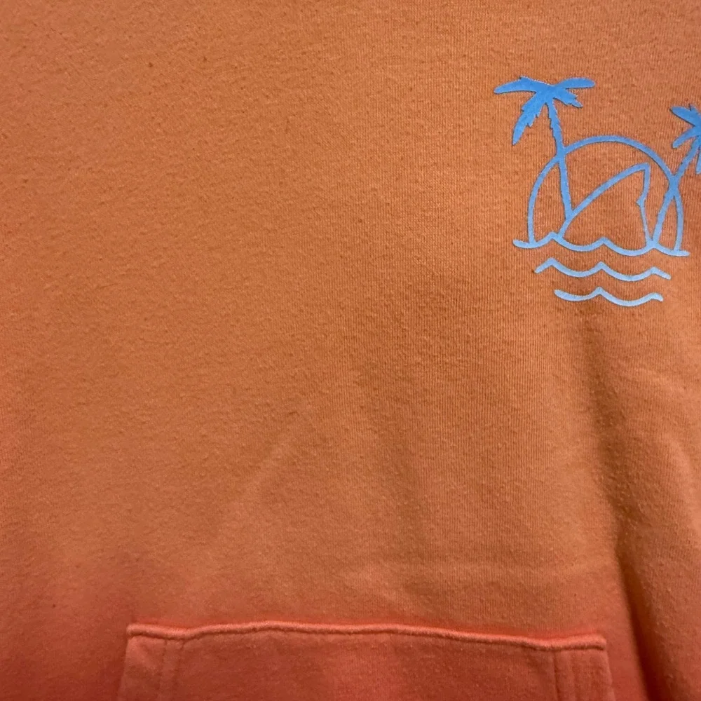 Old Navy Kids Orange Ombre Palm Tree Graphic Pullover Hoodie Tamarind S‎ 6-7